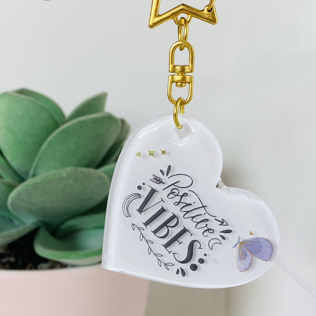 Porte-clés Positive Vibes