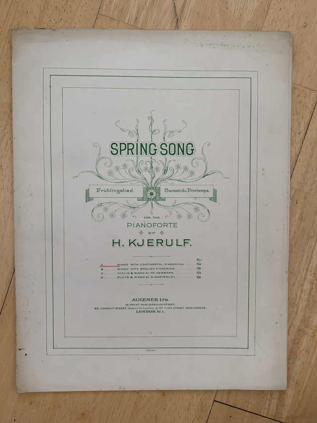 Spring Song for Pianoforte