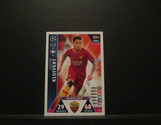 Justin Kluivert - UEFA Champions League Match Attax 2018/19 Original Trading Card #246