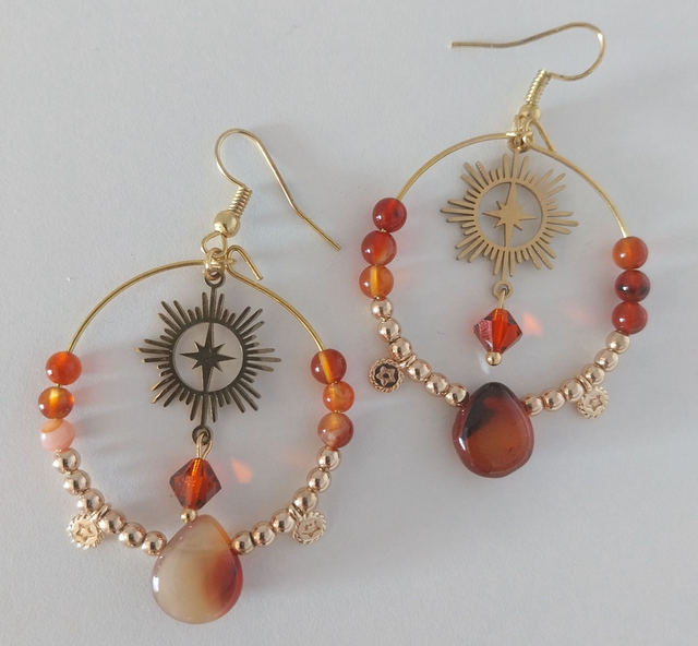 ✨Boucles d&#039;oreilles &quot;Éclat Solaire&quot;✨ 