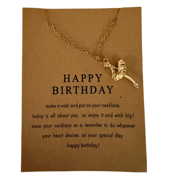 Happy Birthday Ballerina necklace 
