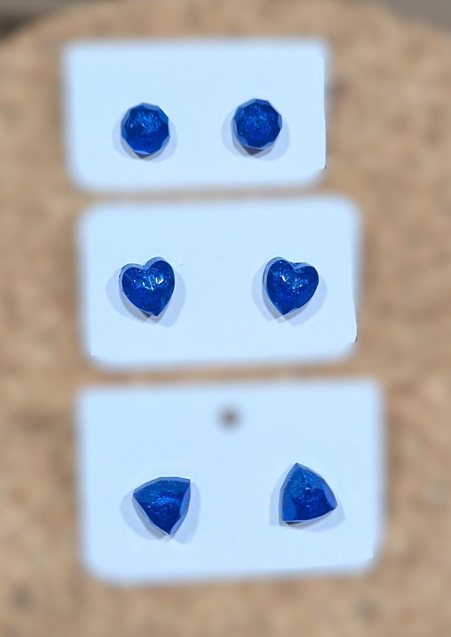 Boucles d'oreilles Pierre bleu