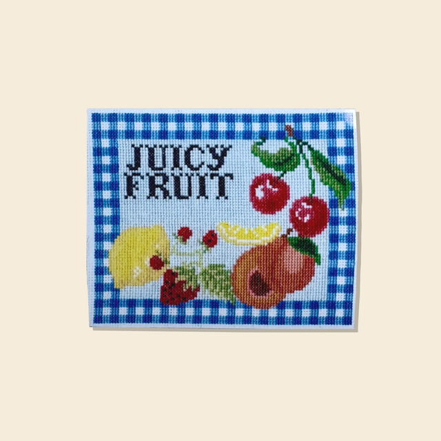 Juicy Fruit Cross-Stitch Sticker