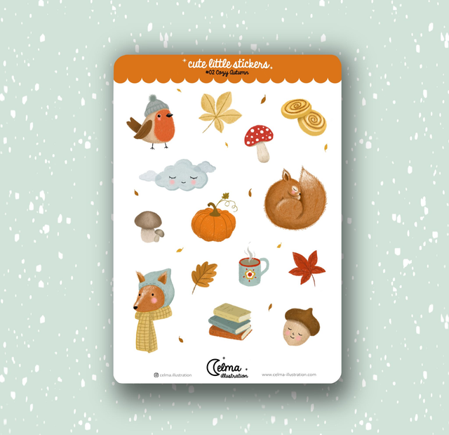 Planche de stickers d'automne "Cozy Autumn"