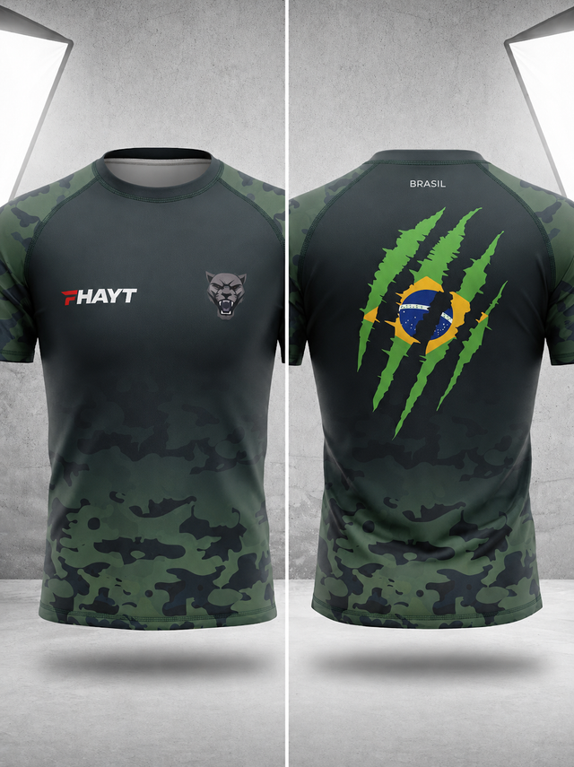Rashguard Camo Vert Bresil