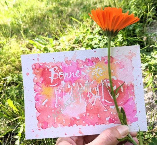 Carte "bonne fête maman" fleurie, 6 modèles