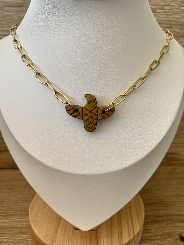 Collier Œil de Tigre Aigle 