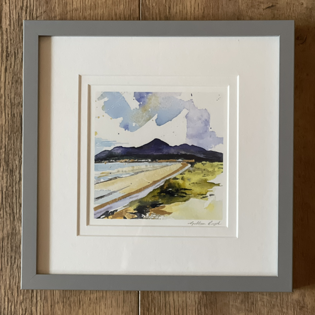 Mournes from Murlough (gold leaf print)