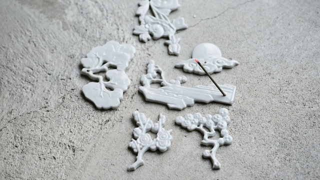 Kutani Incense Holder SANSUI