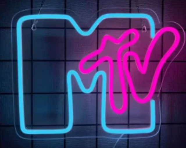 LED lamp neon stijl MTV (35x27cm)