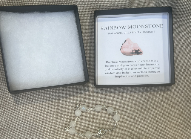 Rainbow moonstone bracelet