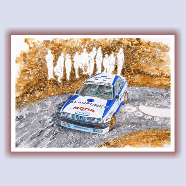 Artimotor onpaper acrílicos A3+ 33x48 - 1989 Pep Bassas BMW M3 Campeón de España