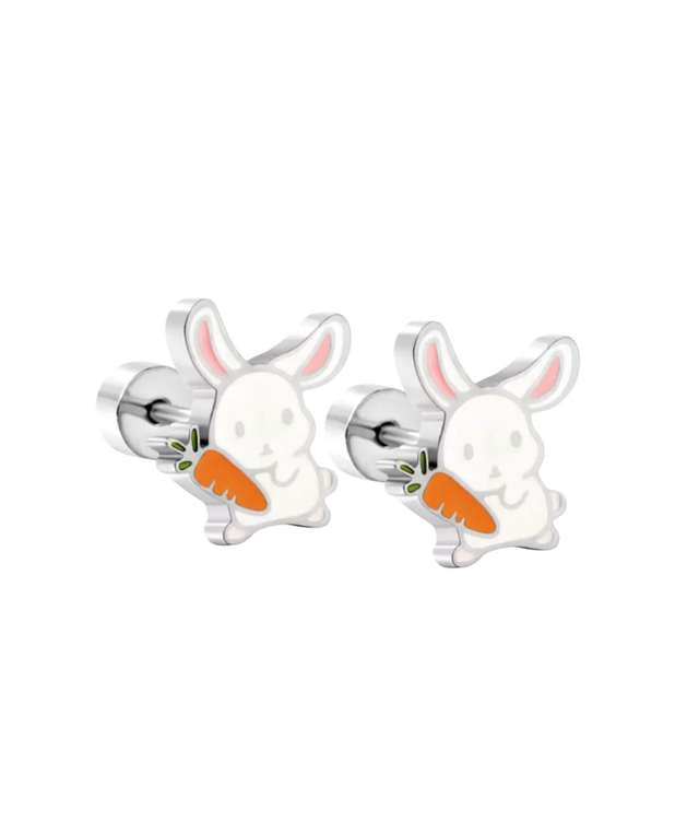 Cute Rabbit Comfort Back Stud Earrings