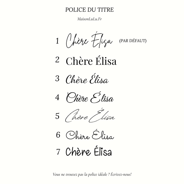 Lettres à ma fille, Journal personnalisé