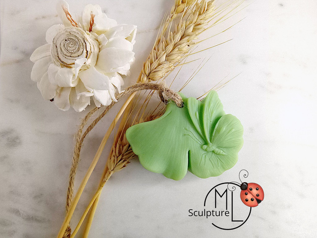 Suspension de cire parfumée &quot;GINKGO ET PAPILLON&quot; 