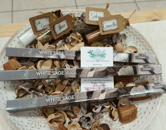 Incenso bastoncini salvia bianca