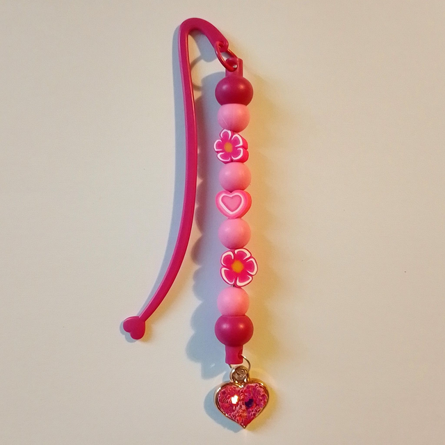 Handmade Unique Beaded Bookmark With Charm - 8 Designs