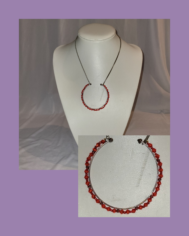 Ruby Red Beaded necklace