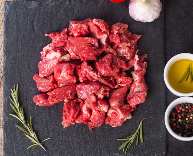 Lamb diced (£19.24 per kg)