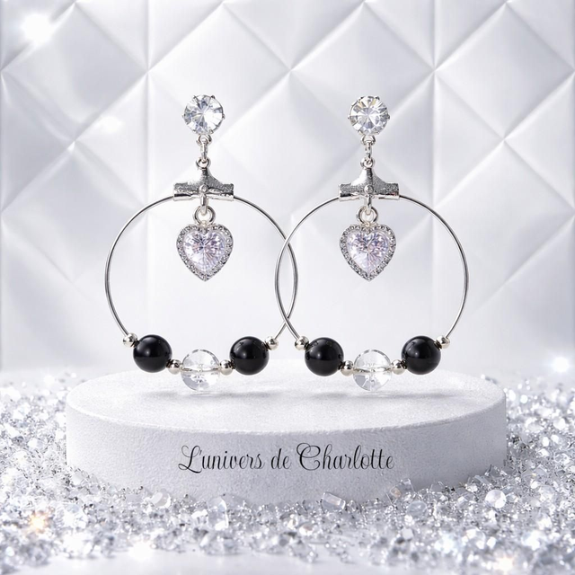 Boucles d'oreilles "Onyx" BO-161