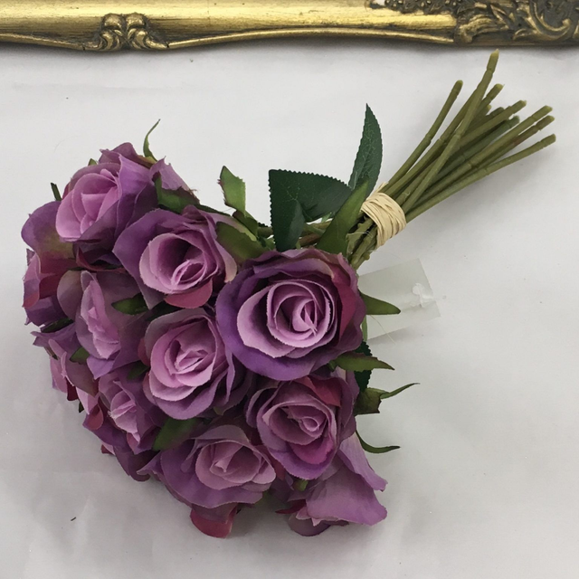 Rose Bud Bundle with 15 Heads Mauve
