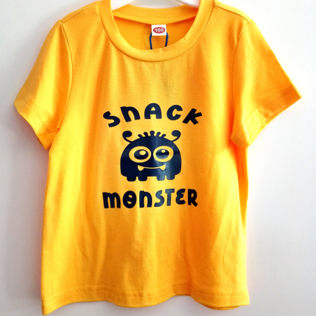 Boys Snack Monster Graphic Green Or Yellow T-Shirt - Boys T-Shirt - Age 3-4 &amp; 4-5 Years