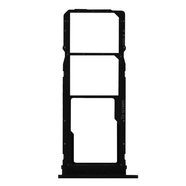 Tiroir Carte pour Samsung A71 2x Nano SIM et Micro SD noir