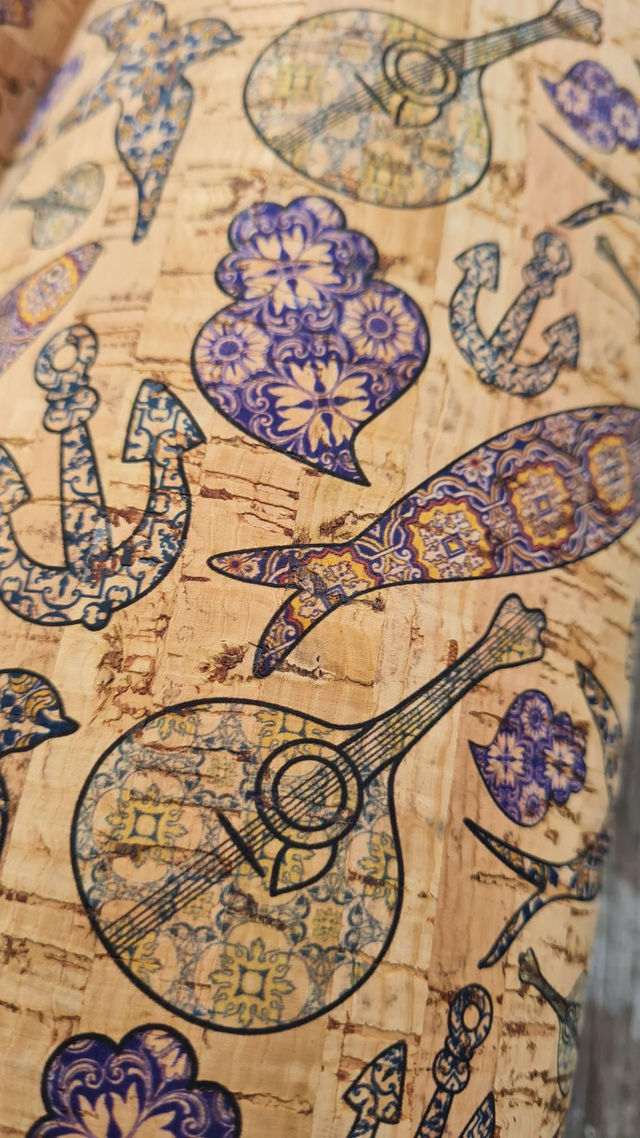 Tissu de liège imprimé "Traditions" 50x50cm