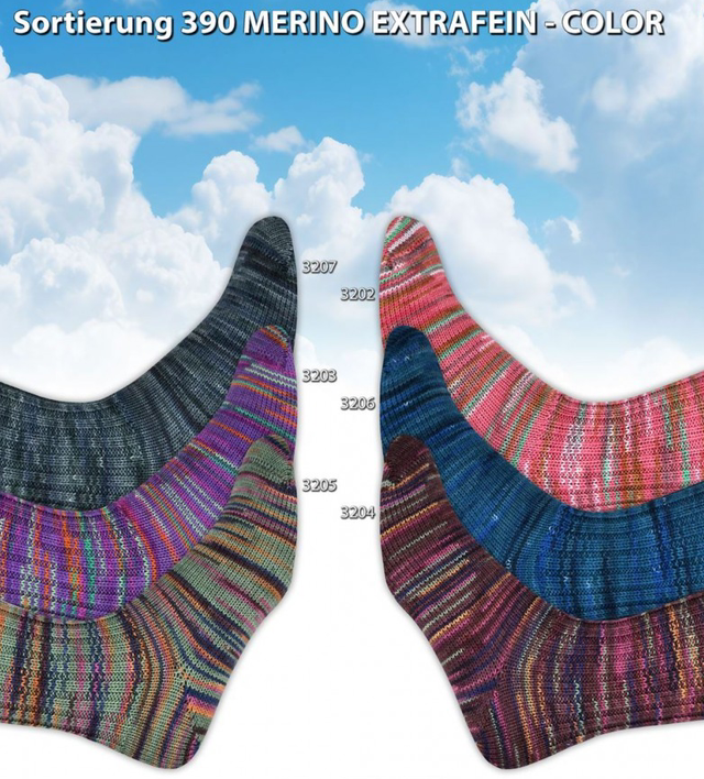Merino Extrafein Sort. 390