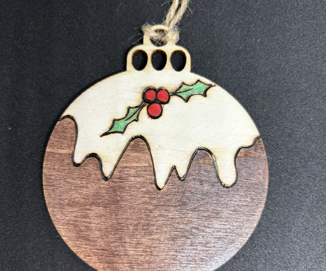 Christmas pudding hanging decoration 
