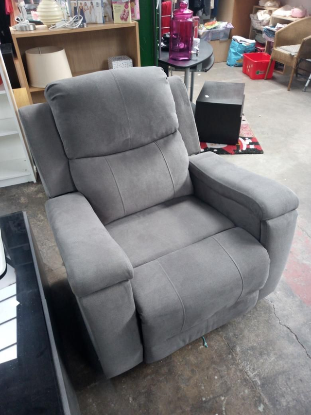 Grey manual recliner chair