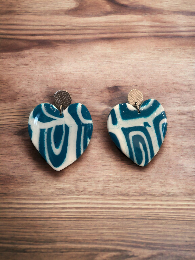 MAXI COEUR BLEU CANARD/BLANC 