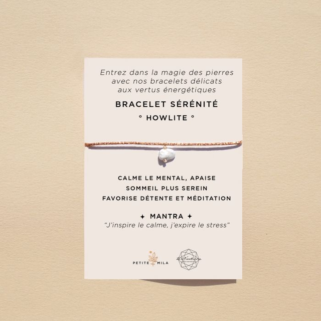 Bracelet énergétique Sérénité Howlite - PETITE MILA