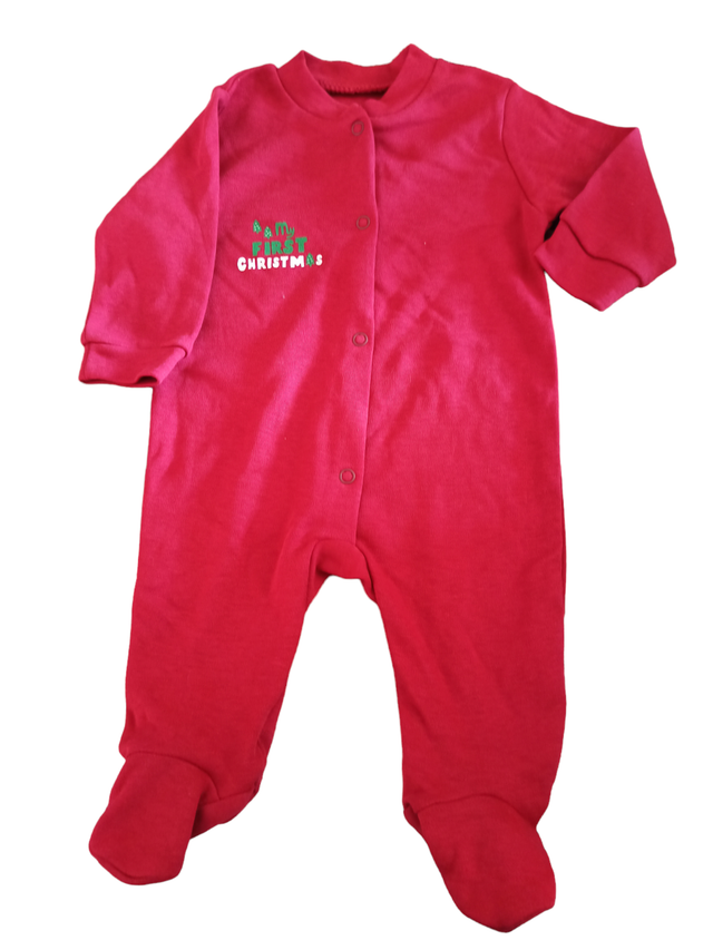 Grenouillère 0-3 mois rouge (Necix's)