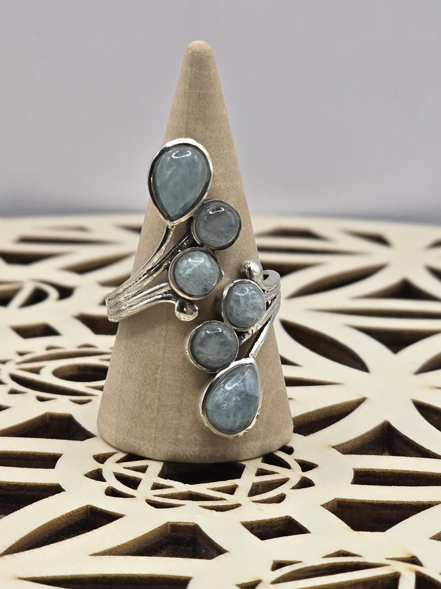 Bague Argent 925 et Aigue marine 