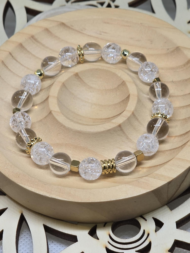 Bracelet Cristal de roche 0,8 cm 