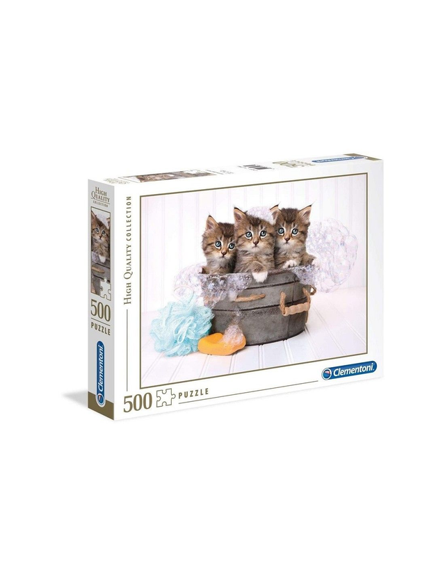 PUZZLE 500 CLEMENTONI KITTENS AND SOAP