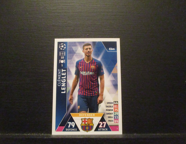 Clement Lenglet - UEFA Champions League Match Attax 2018/19 Original Trading Card #3