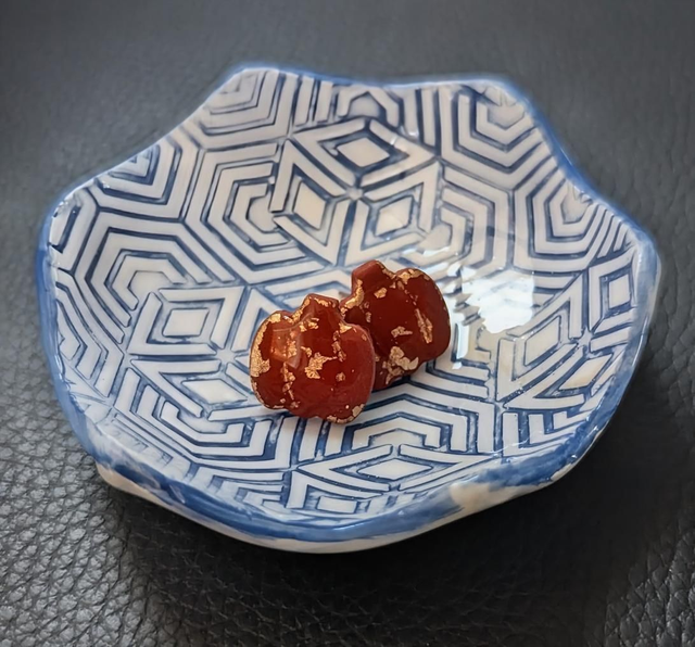 Spiced Gold Pumpkin Stud Earrings