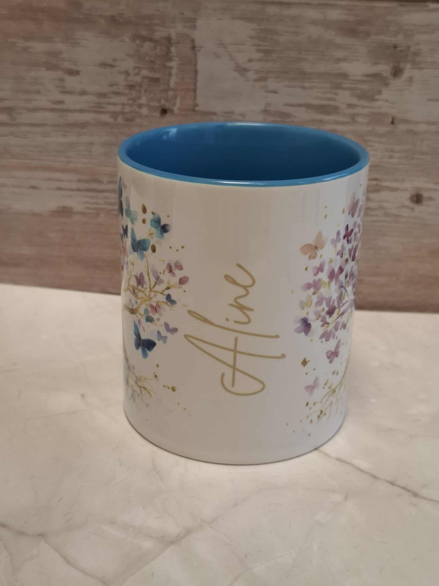 Mug bleu arbre de vie