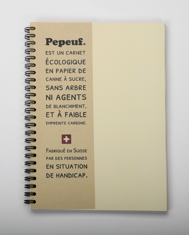 Carnet A5 beige de la marque Pepeuf