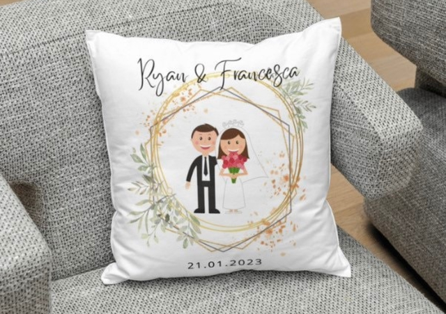 Wedding Gift Personalised Wedding Cushion - Personalised Weddings Gifts - Personalised Couple...