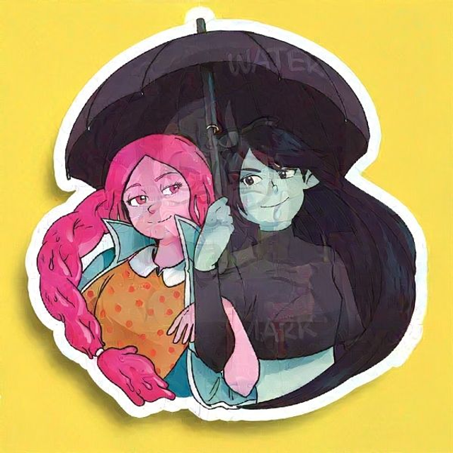 Princess and Vampire Sticker