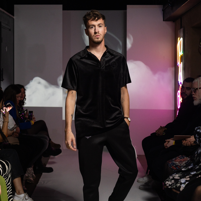 POLO BZOLA EN VELOURS NOIR 