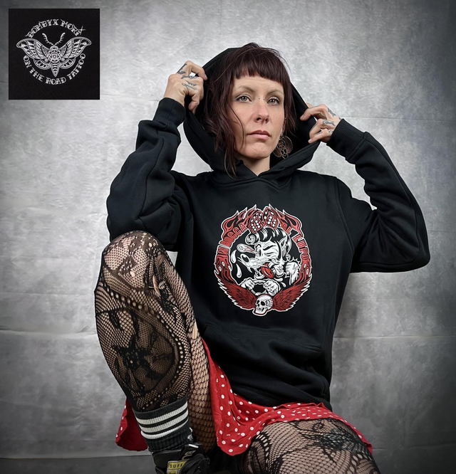 Hoodie Classic "Hot Rod Lupo" Black