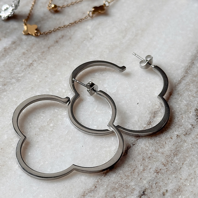 Creolen Clover XL silber 