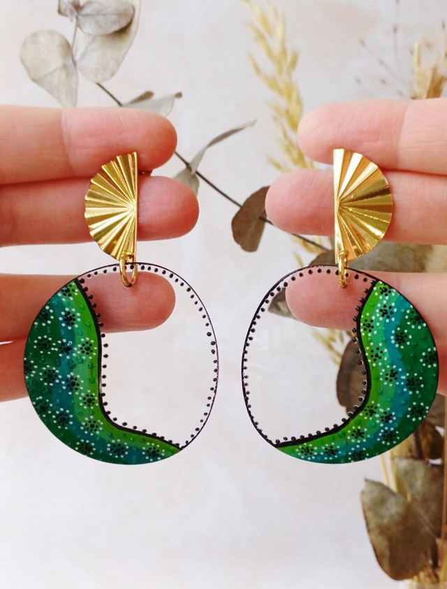 &quot; Analine &quot; Boucles d&#039;oreilles verres de lunettes 