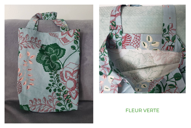 Tote bag - Fleur verte