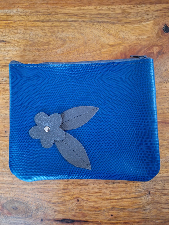 Trousse bleu fleur