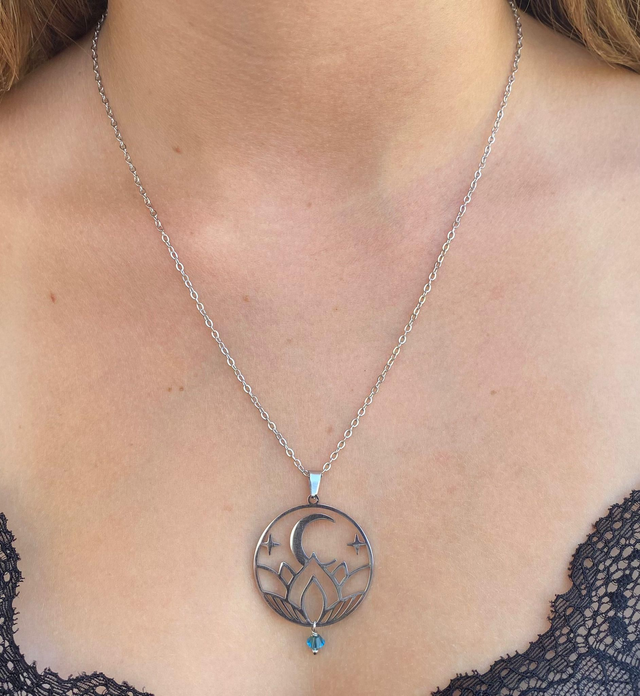 Collier Moon argenté